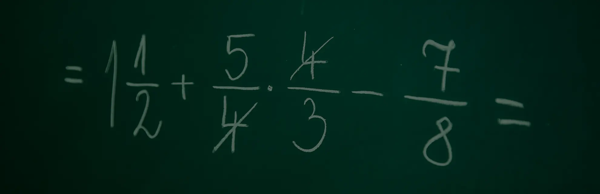 fractions on a blackboard